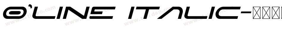 O'line Italic字体转换